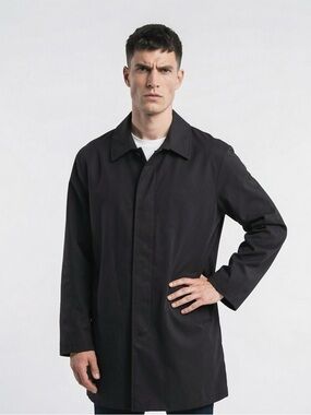 LONDON FOG MEN'S BLACK TRENCH COAT SIZE 46R